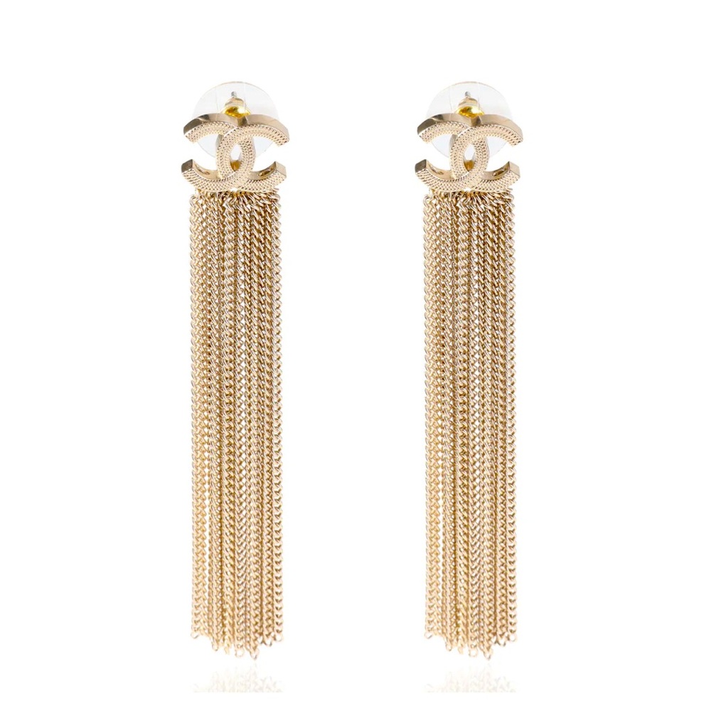 Chanel CC Chain Earrings in Gold